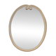 Miroir ovale en métal émaillé vintage