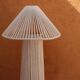 Off-white cotton hat floor lamp