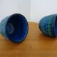 Italian Rimini Blue Ceramic Cachepots by Aldo Londi for Bitossi, 1960s, Set of 2