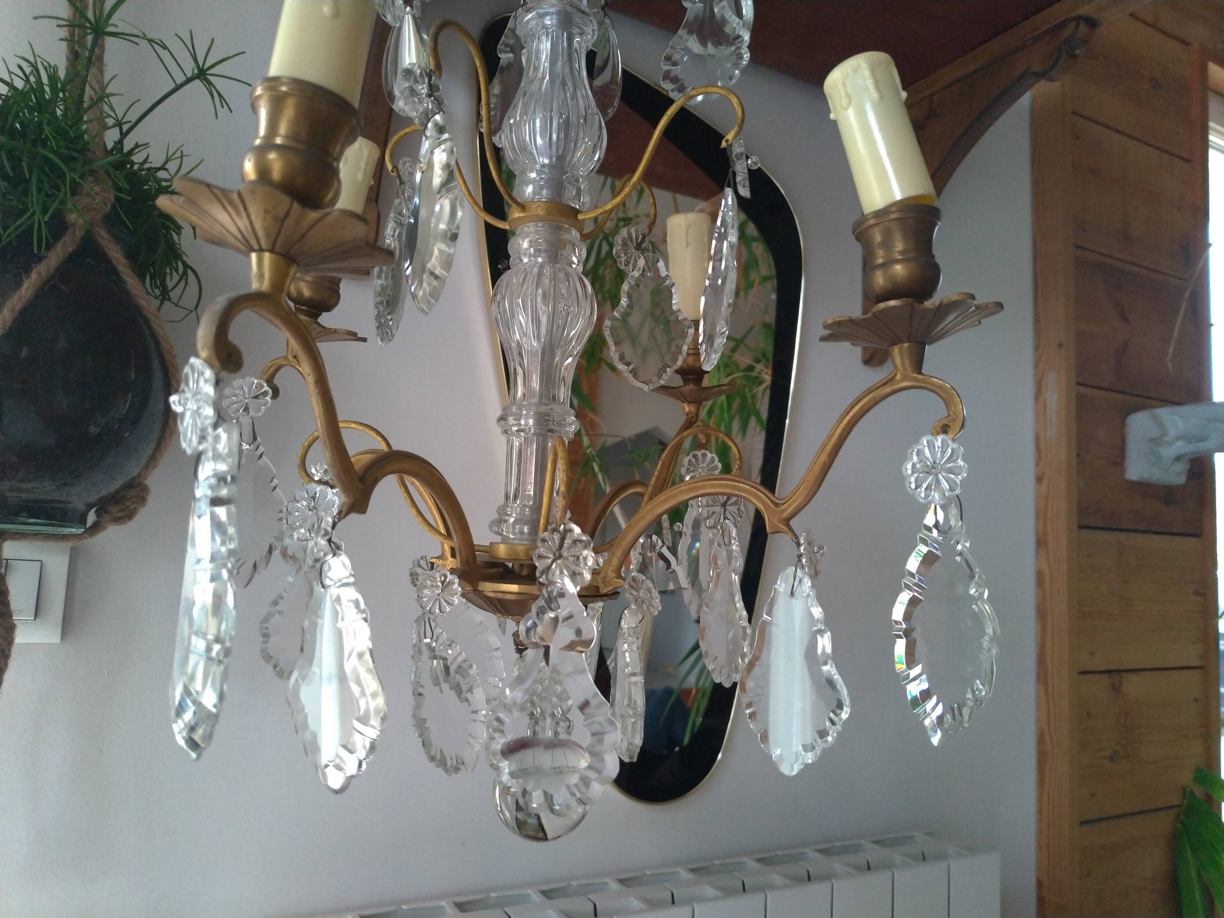 Chandelier and two wall lamps