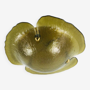 Large Flower-Shaped Brass & Murano Glass Ceiling Light from Peill & Putzler, Germany, 1970s