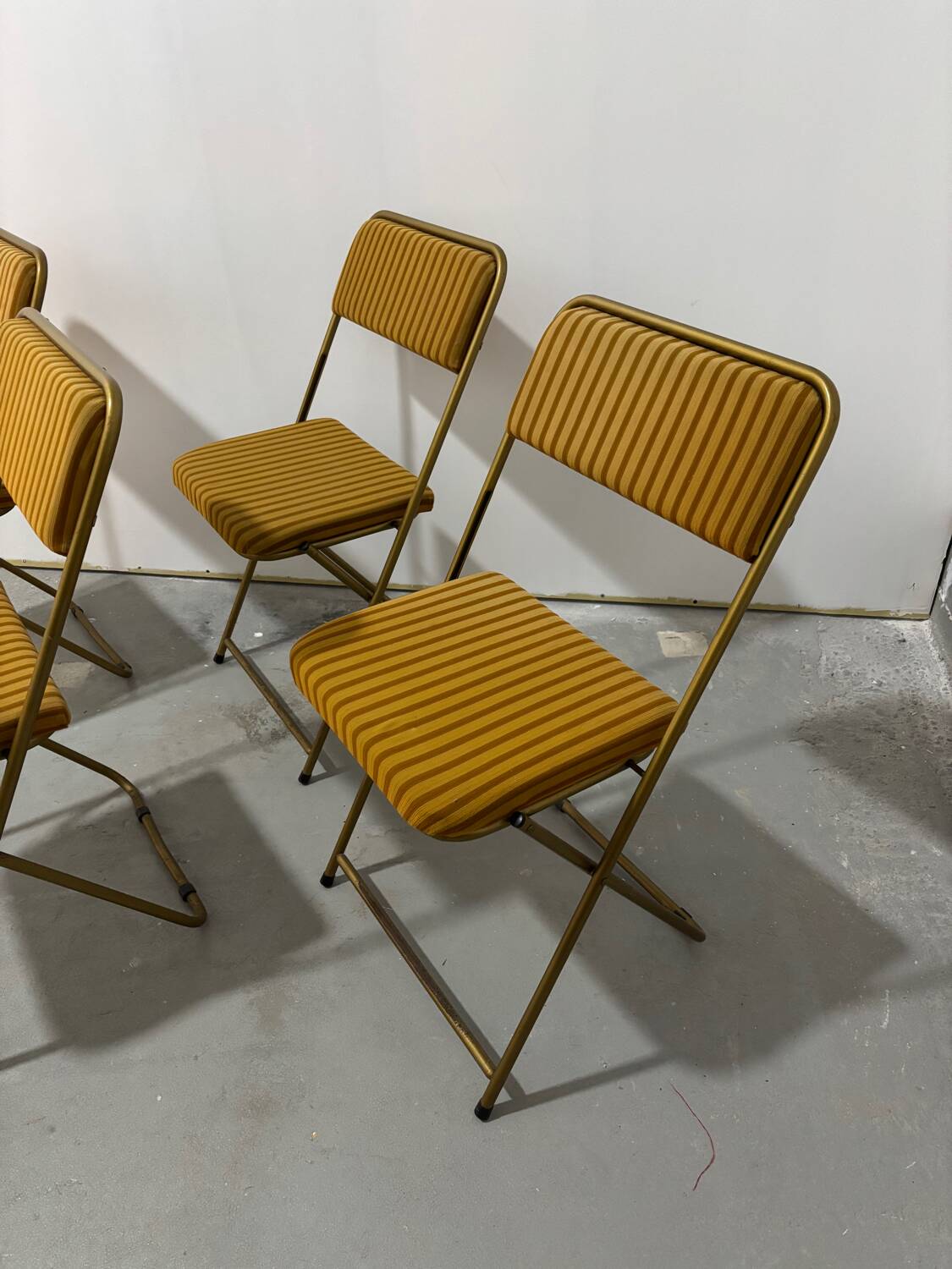 Série de 4 chaises pliantes Lafuma vintage des années 60