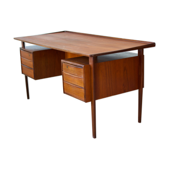 Danish Mid-Century Teak 'Floating' Desk, 1960s