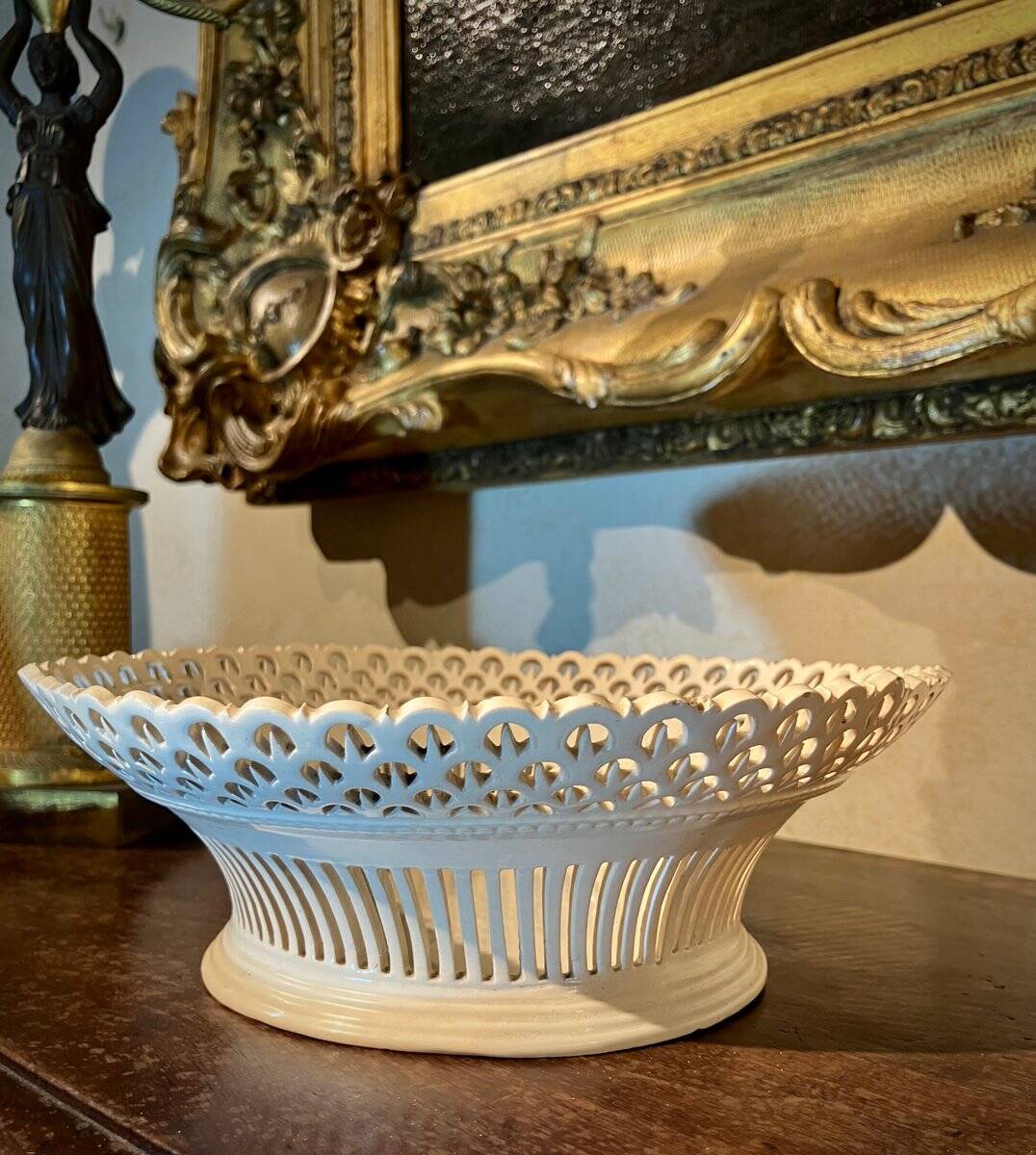 19th Century Italian Pierced Porcelain Compotes from Giustiniani Manufacture, Set of 2