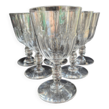 6 verres à eau Baccarat, modèle "Clermont", XIXème