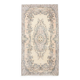 3x7 Cream & Brown Oriental Vintage Rug, 108x207Cm