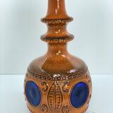 Large vintage ceramic lamp – cobalt blue decor – 1960s/70s