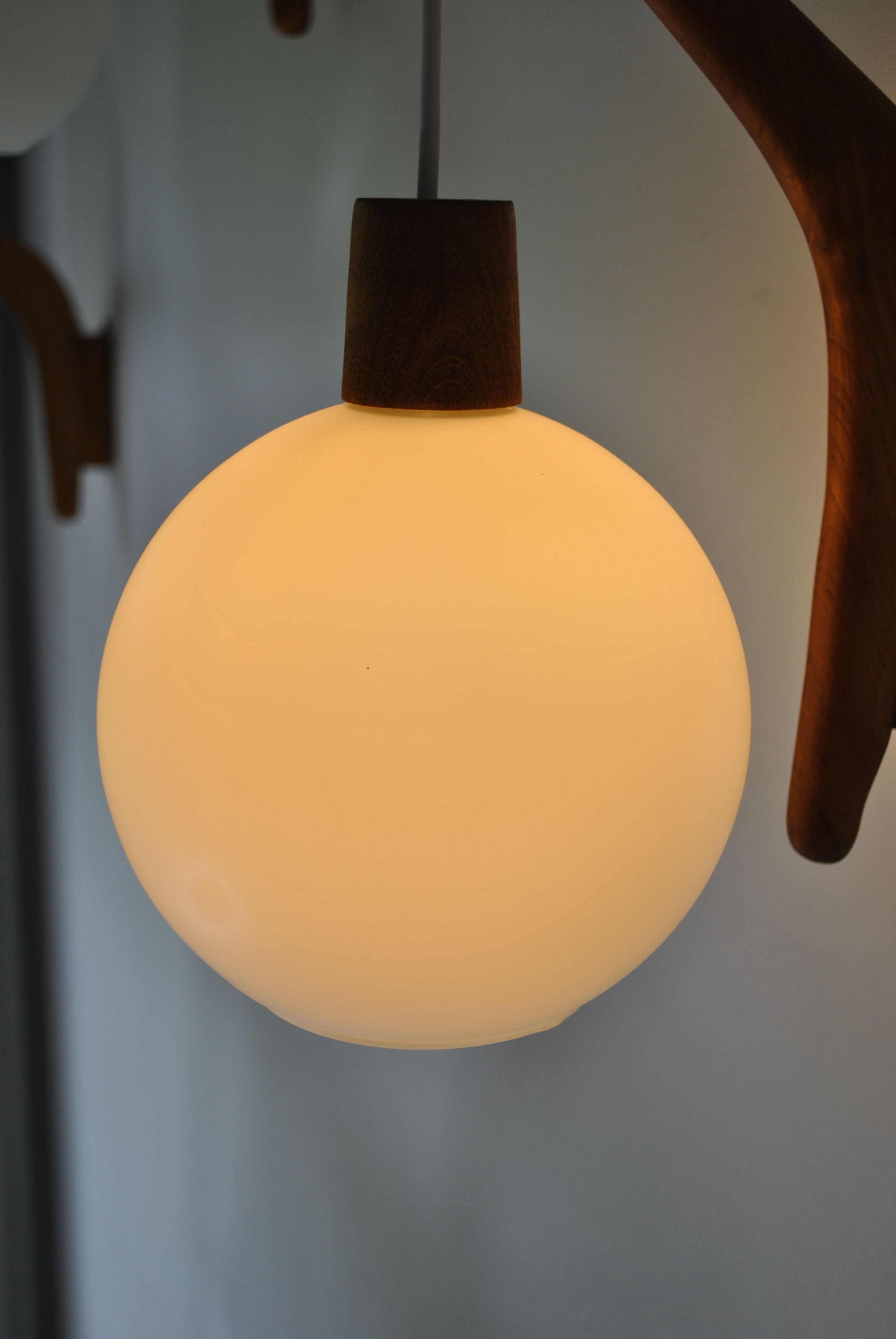 Teak wall lamps Rispal 1960