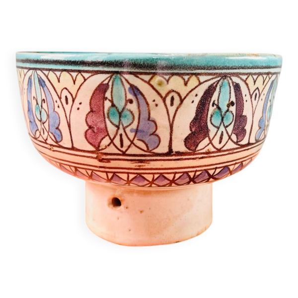 Bol Zlafa en faïence polychrome – Fès, début XXe siècle