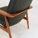 Modern living room chair deep olive green wool by M.Zielinski