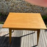 Vintage desk 1950-60 light oak compass legs