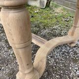 Raw wood dining table