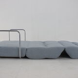 1970s convertible chrome armchair in bouclé ,czechoslovakia