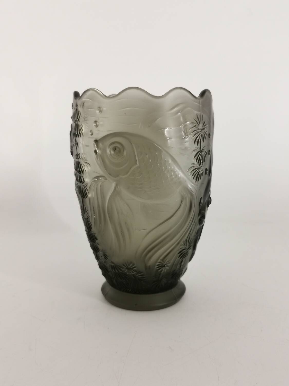 Art Nouveau vase Josef Inwald glass decor Koi Carps 1900