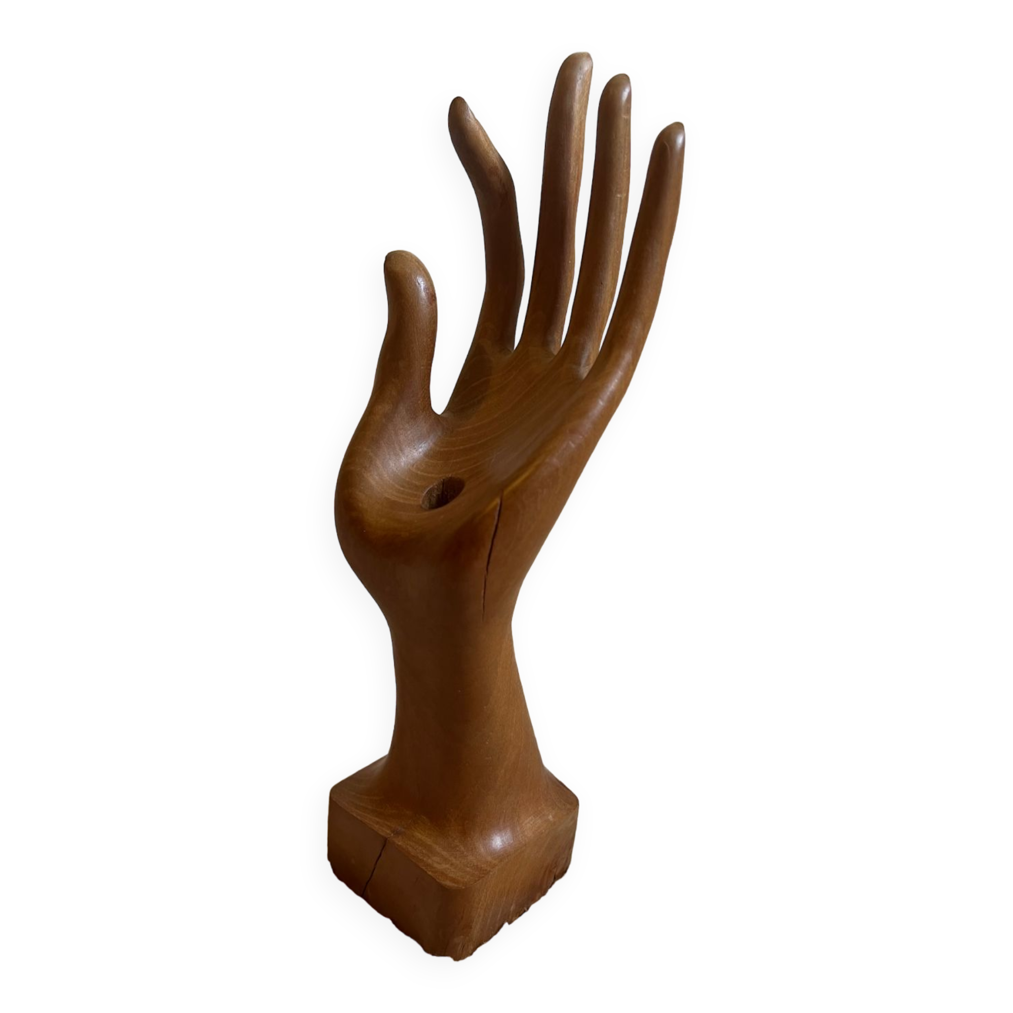 Hand Soliflore ring holder wooden jewelry holder