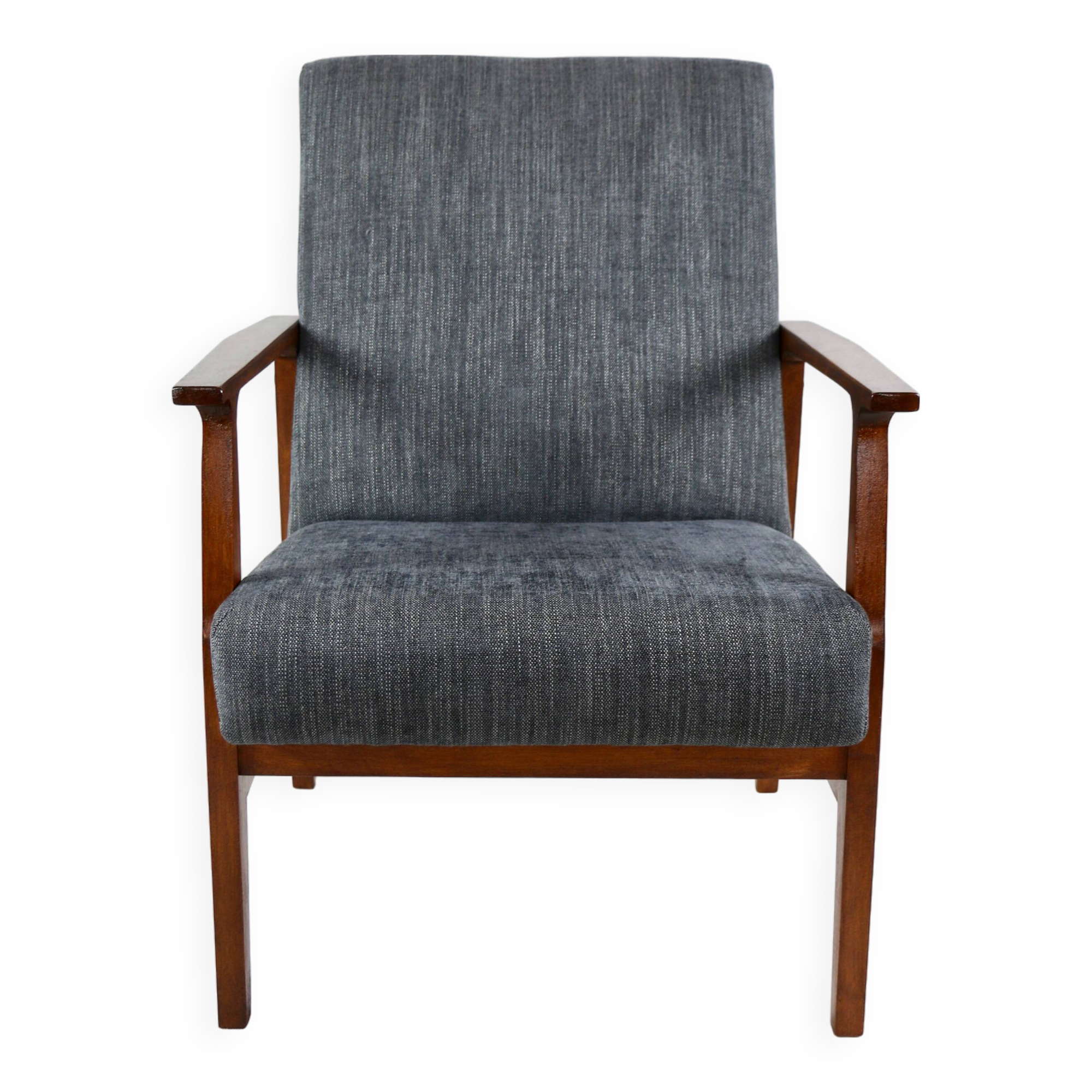 Vintage Black Club Armchair, 1970s