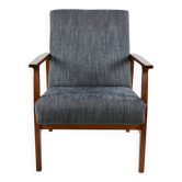 Vintage Black Club Armchair, 1970s