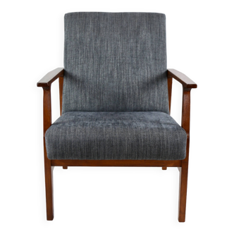 Vintage Black Club Armchair, 1970s