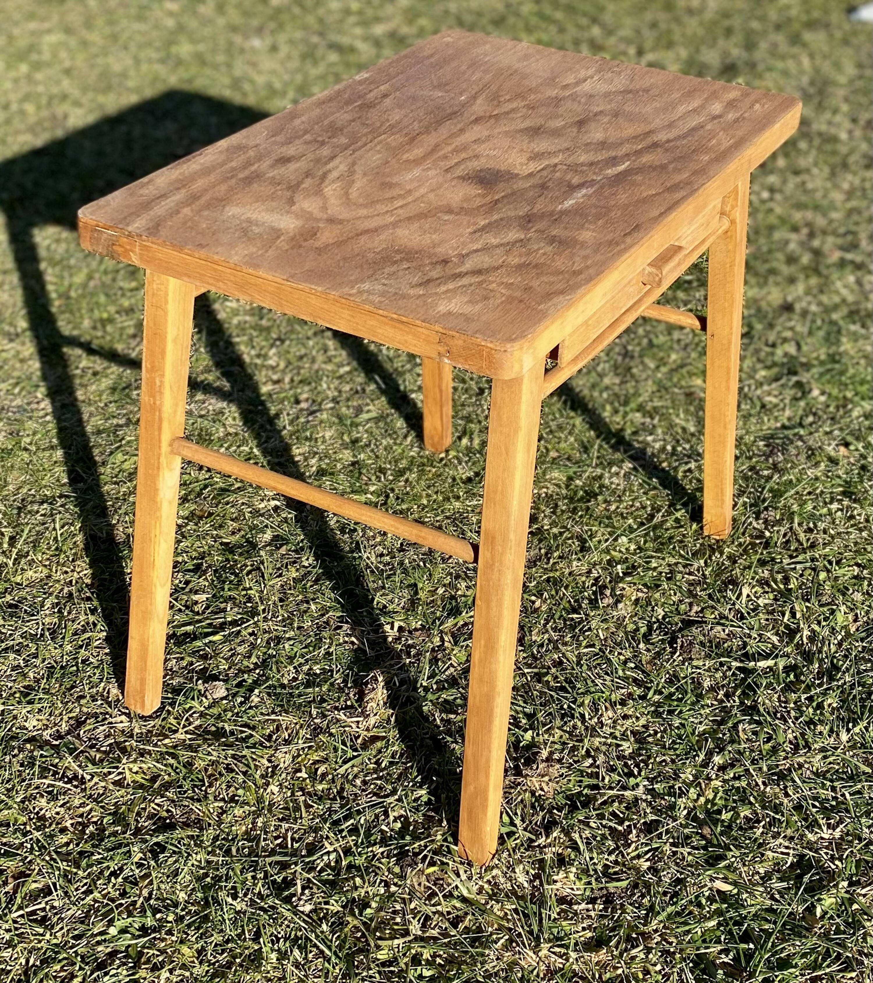 Small telephone table with compass feet, vintage 1960s
