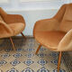 Pair of chairs sculptural vintage restored 60 years