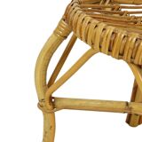 Mid Century Boho Bamboo Rattan Chair Italian Sixties Design