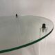 Vintage round coffee table in glass and plexiglass