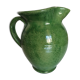 Pichet vase XXL en terre vernissée de Biot vert 1950