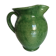 Pichet vase XXL en terre vernissée de Biot vert 1950