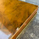 Elm burl coffee table and brass 70s Roche Bobois