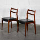 Paire de chaises scandinaves teck & simili cuir