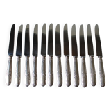 Set of 12 silver-plated goldsmith's knives 'REX'