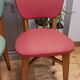 6 vintage chairs from the 50s/60s, wooden structure and skai covering.
