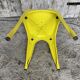 Chaise Industrielle Style TOLIX Metal Jaune Vintage #D709