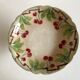 Plate mounted compotier with fruit iron earth with cherry decoration 1930