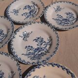 6 flat plates from the Chardon de Gien series