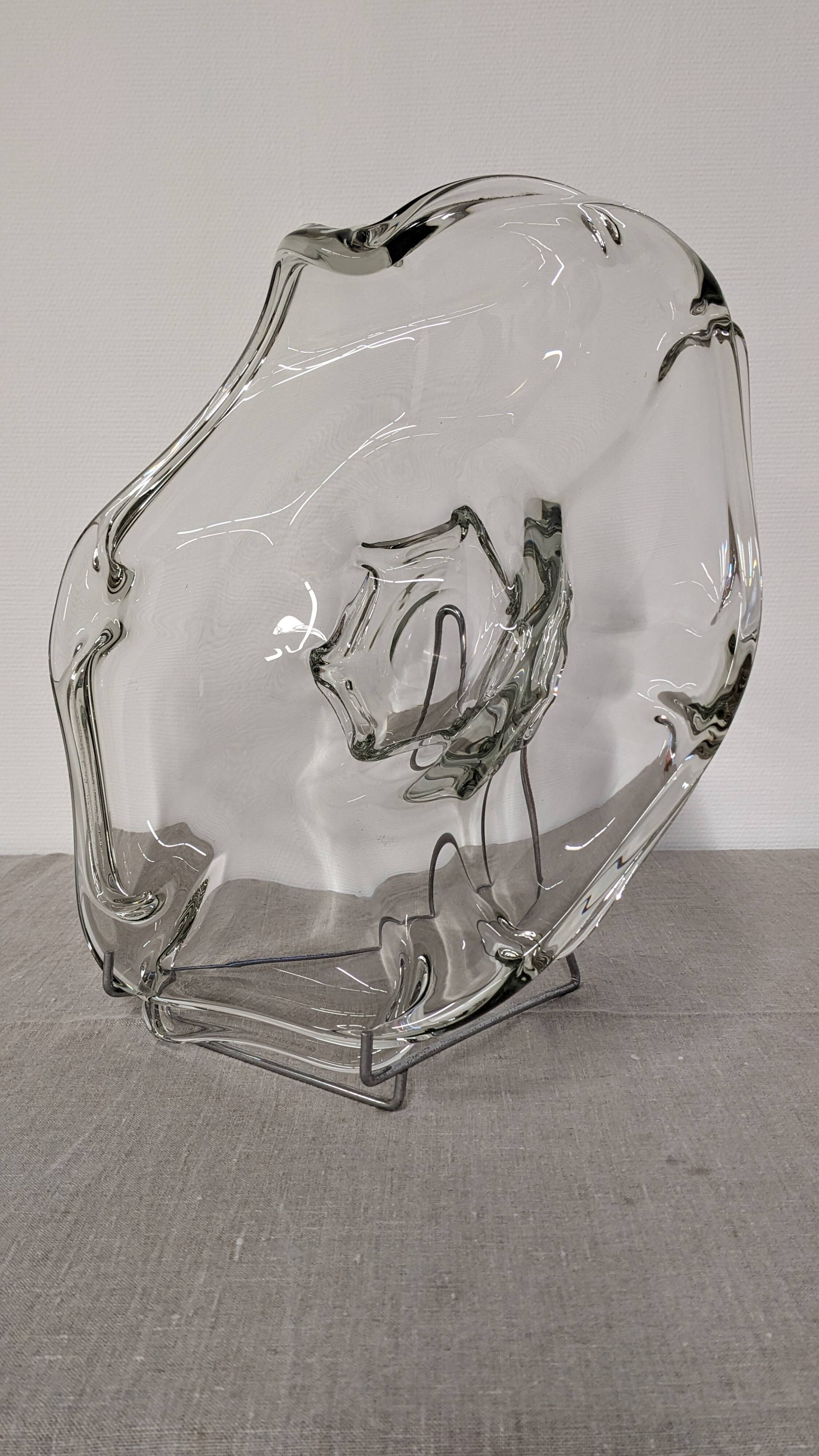 Fruit bowl or XXL pocket emptier in Murano glass, Italy circa 1970.