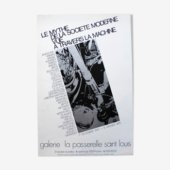 Affiche Exposition Mythe de la Société Moderne 1974