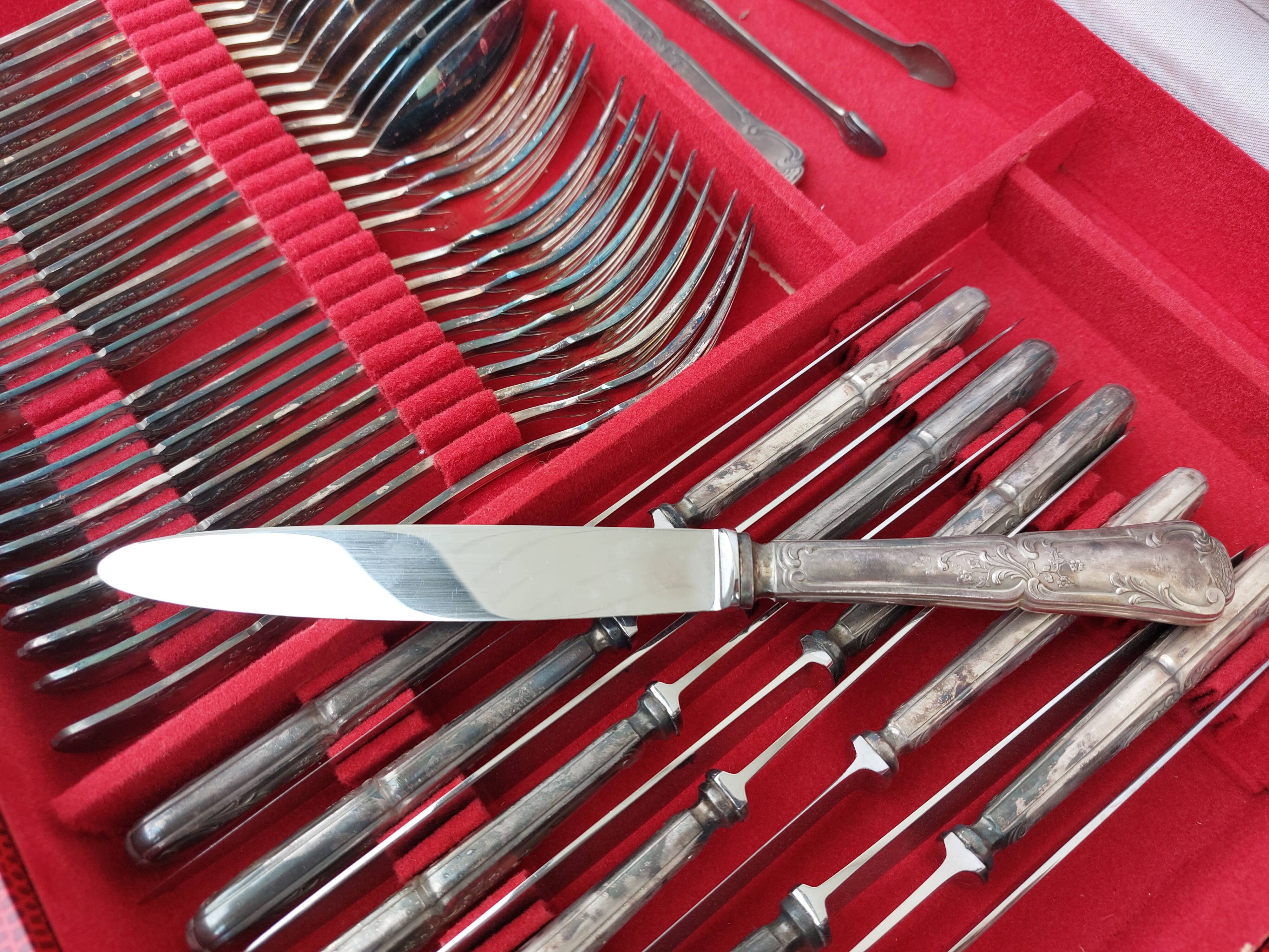 Housewife 130 pieces in silver metal goldsmith Platil