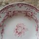 Assiette creuse Sarreguemines modèle Cérès décor fleurs rose Terre de Fer