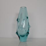 Vintage Glass Vase by Miroslav Klinger for Zelezny Brod Glasswork,1960's.