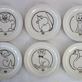 Set of 6 vintage Esso advertising plates