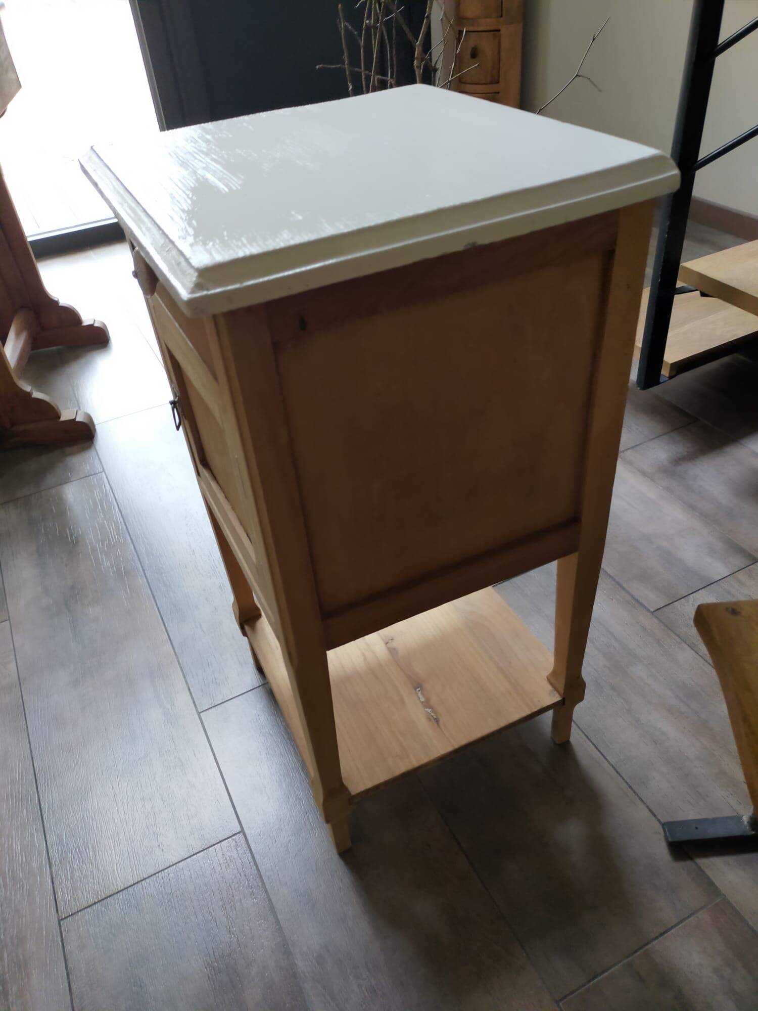 Solid wood bedside table