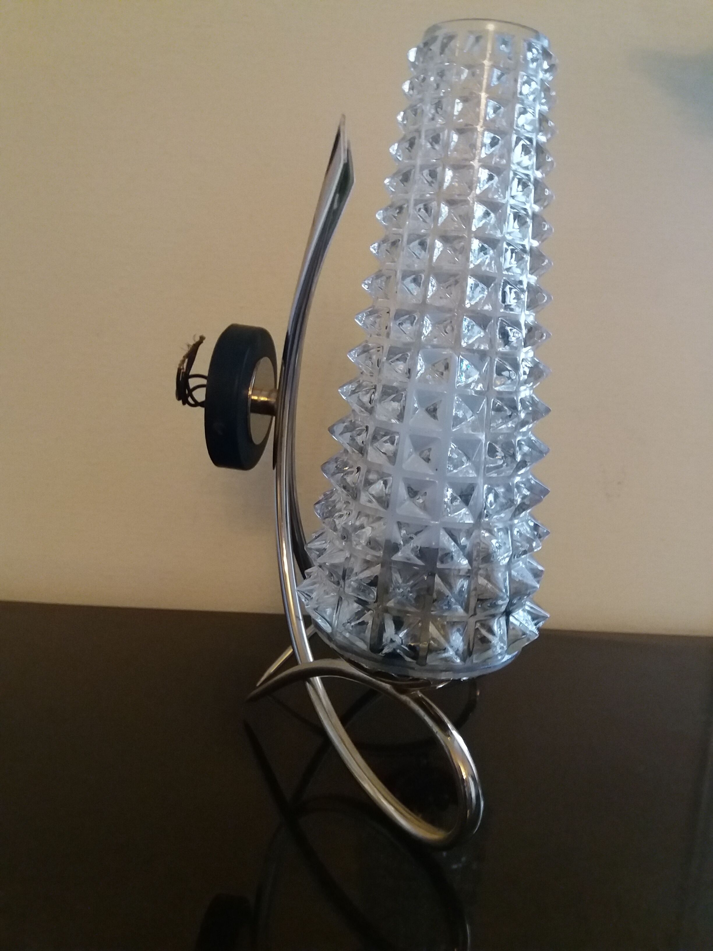 Sconce from the 1960s in brass and glass