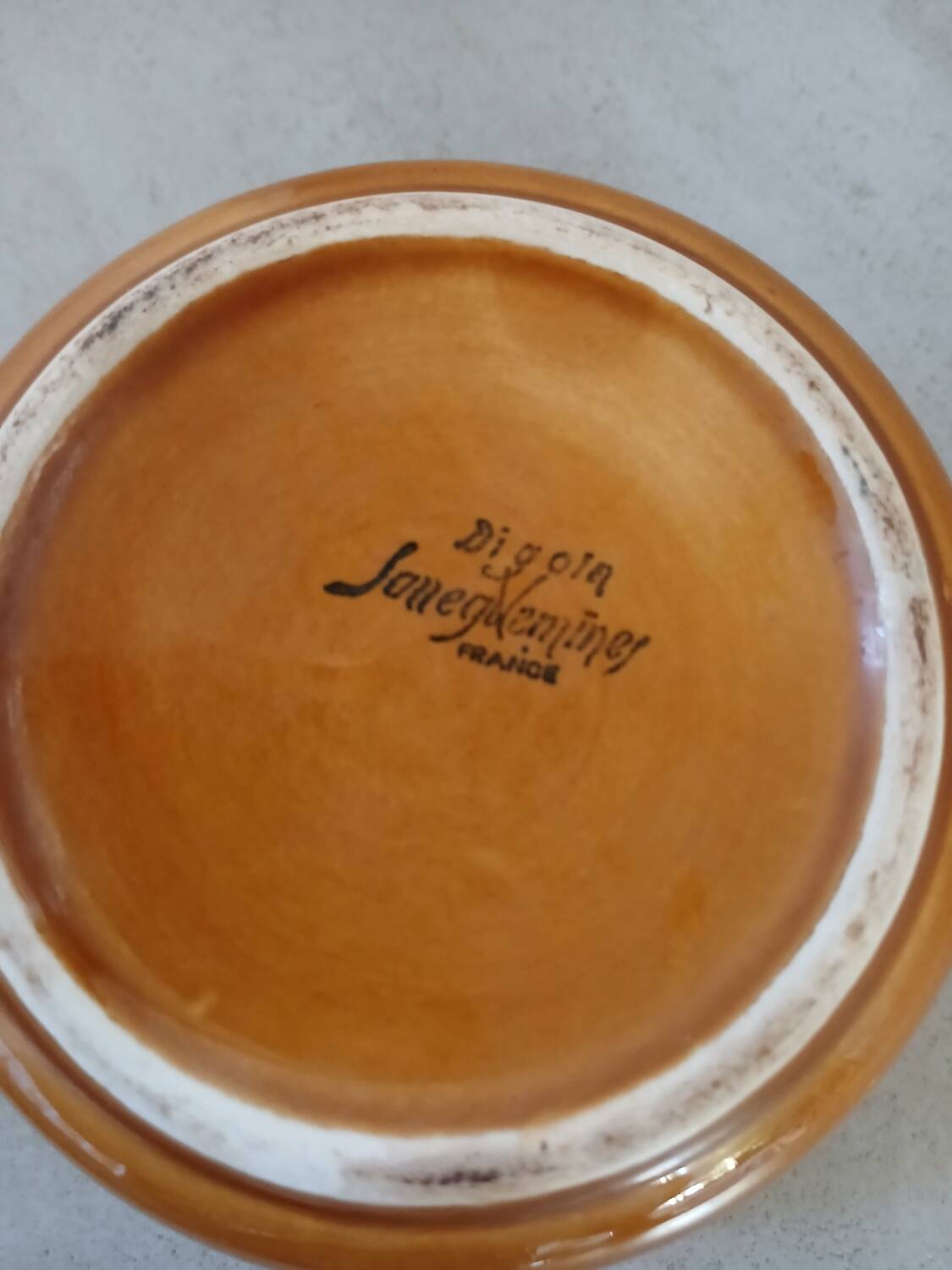 Old ear bowl Digoin and Sarreguemines