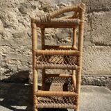 70s rattan shelf