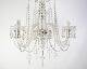 Prism chandelier - Five glass arms - Electric - c. 1890