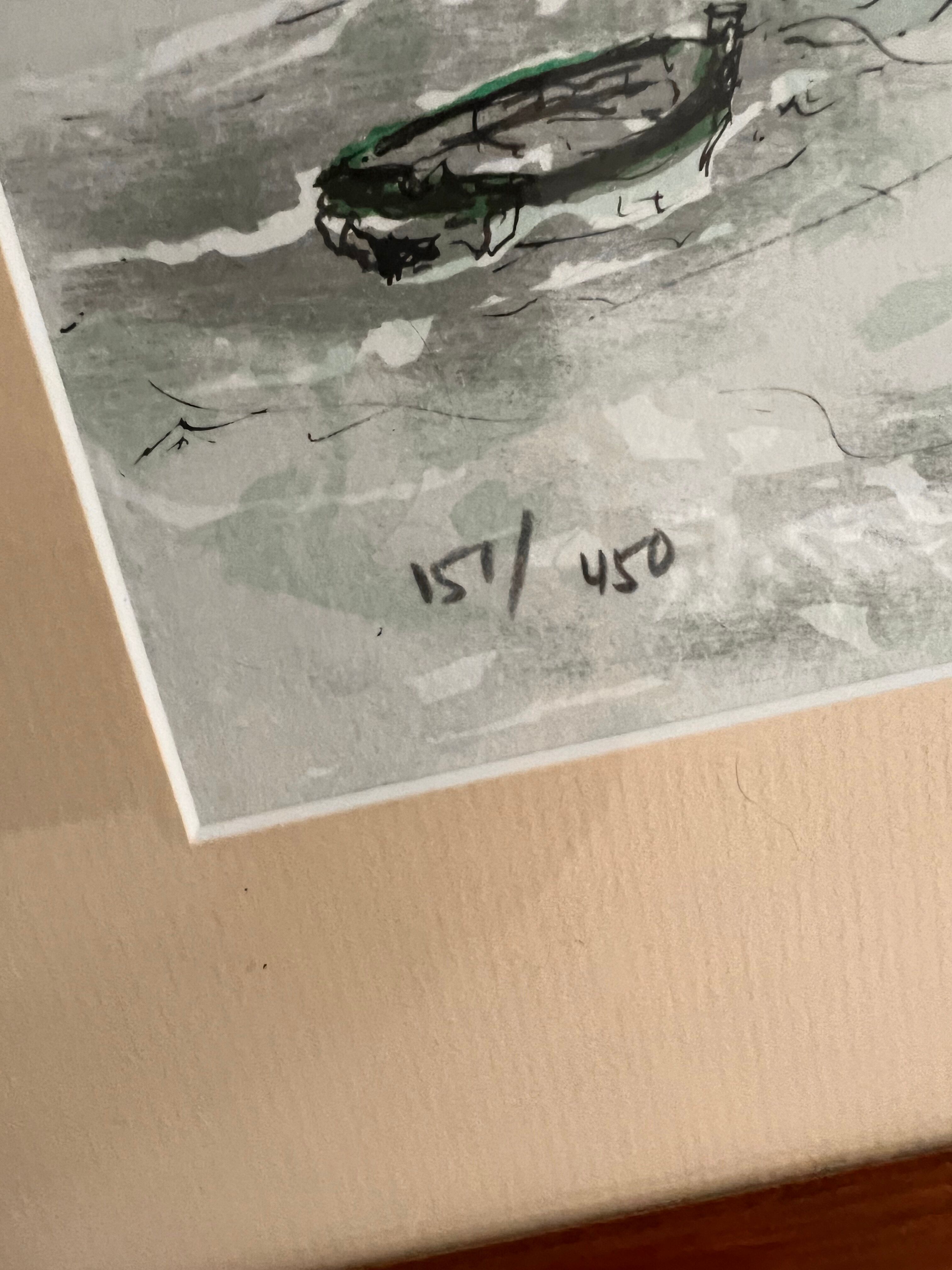 Painting Boat and its canoe