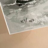 Painting Boat and its canoe