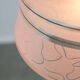 Vintage Italian Chrome and Pink Glass Pendant Lamp