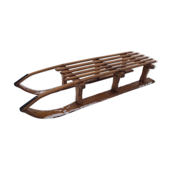 Old luge in solid wood varnish 50